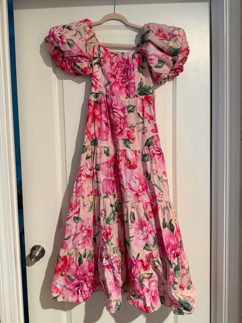 Buddy Love floral puff sleeve maxi dress